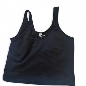 Black ribbed tank top ck